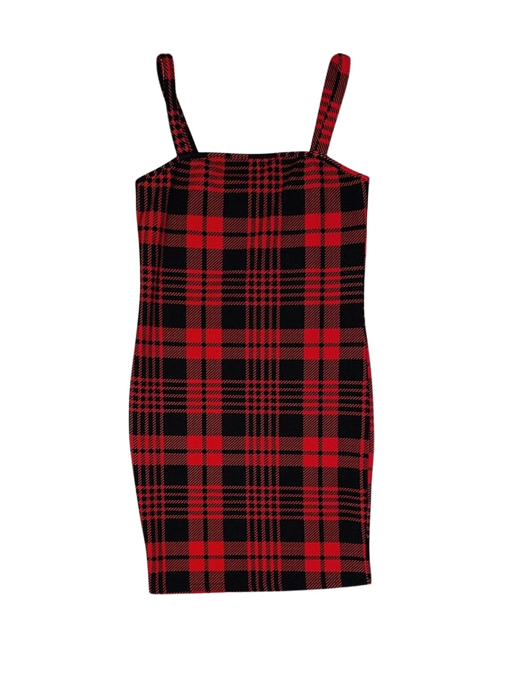 SHEIN Girl's Red And Black Plaid Mini Dress Size 11-12 Years